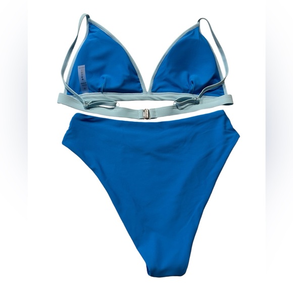 A very pretty, modest bikini in two tones of blue. Unbranded and NWOT. - Picture 3 of 6